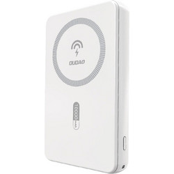 Dudao K14S Wireless Magsafe Power Bank 5000mAh 20W με Θύρα USB-A & Θύρα USB-C White