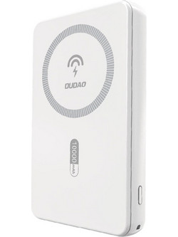 Dudao K14S Wireless Magsafe Power Bank 5000mAh 20W με Θύρα USB-A & Θύρα USB-C White