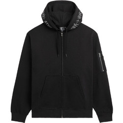 Vans Atiba Cargo Ανδρική Ζακέτα Φούτερ με Κουκούλα και Φερμουάρ Μαύρη VN000ZYBBLK