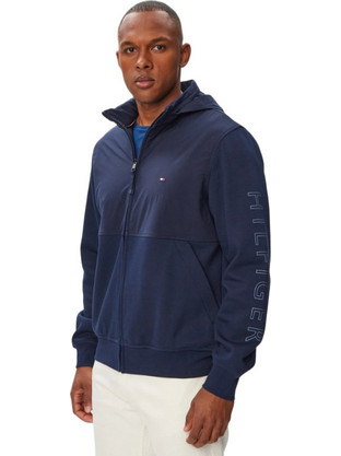 Tommy Hilfiger Ανδρική Ζακέτα με Φερμουάρ Navy Μπλε MW0MW43443-DCC
