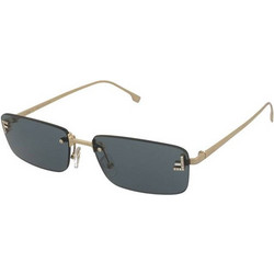 Fendi FE4172US 32V Γυναικεία Γυαλιά Ηλίου Ορθογώνια Μεταλλικά Χρυσά με Μαύρο Φακό
