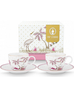 Pip Studio Jolie Σετ Φλιτζάνια Espresso & Ελληνικού Καφέ Πορσελάνης Πολύχρωμα 120ml 2τμχ 51004207
