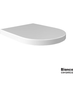 Bianco Ceramica Καπάκι Λεκάνης D-Shape Πλαστικό Soft Close Λευκό MS31C-300