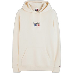 Tommy Jeans Ανδρικό Φούτερ με Κουκούλα & Τσέπες Μπεζ DM0DM23584