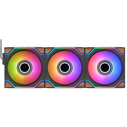 Thermaltake Swafan 120 EX Infinity Wood Case Fan 120mm ARGB με Σύνδεση 3-Pin 4-Pin PWM 3τμχ Black