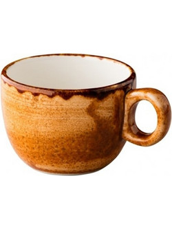 Jersey Σετ Φλιτζάνια Espresso Ελληνικού Καφέ & Τσαγιού Πορσελάνης Πορτοκαλί 160ml 6τμχ QU94553
