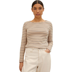 Tom Tailor Γυναικείο Χειμερινό Top Βαμβακερό Μπεζ 1032694-30157