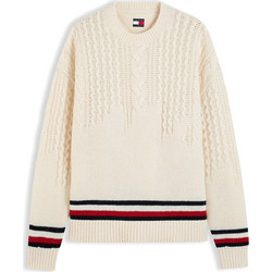 Tommy Jeans Γυναικεία Πλεκτή Μπλούζα Εκρού DW0DW23353-AEF