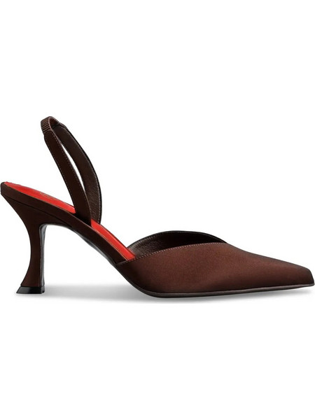 Envie Shoes Γόβες Slingback με Λεπτό Ψηλό Τακούνι Καφέ E02-24711-34