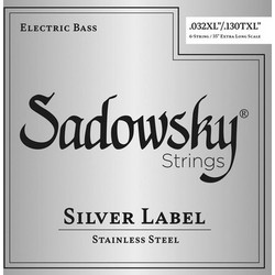 Sadowsky Silver Label Σετ 6 Χορδές Ηλεκτρικού Μπάσου Stainless Steel 32-130T"