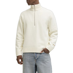 Jack & Jones Ανδρικό Πουλόβερ με Φερμουάρ Λευκό 12282749