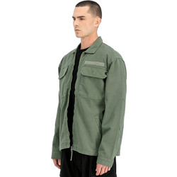 Alpha Industries Ανδρικό Πουκάμισο Βαμβακερό Μακρυμάνικο Κανονική Γραμμή Overshirt Πράσινο 268144-432