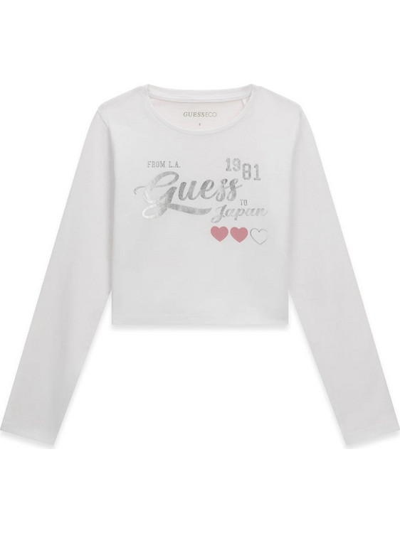 Guess Παιδικό T-Shirt Μακρυμάνικο Λευκό J6YI35K3774-G011