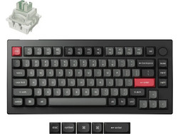 Keychron C75 HE 8K Μηχανικό Gaming Πληκτρολόγιο TenKeyLess με Keychron Ultra Fast Lime Magnetic Διακόπτες RGB Black