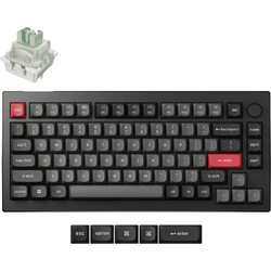 Keychron C75 HE 8K Μηχανικό Gaming Πληκτρολόγιο TenKeyLess με Keychron Ultra Fast Lime Magnetic Διακόπτες RGB Black