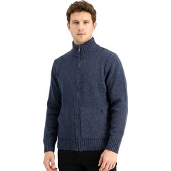 Paco & Co Ανδρική Ζακέτα Πλεκτή με Φερμουάρ Navy Μπλε 2683010