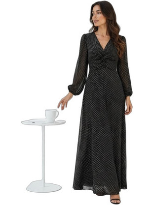 Benissimo Maxi Βραδινό Φόρεμα Μαύρο 272892219