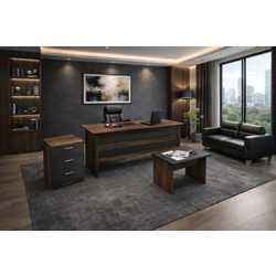 Stewe Home Σετ Επαγγελματικό Γραφείο Ξύλινο 140x60x73.8cm STE-005175-P5175
