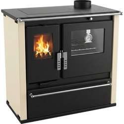 Verso CS Plus Inox Steel Ivory Right Ξυλόσομπα με Φούρνο 7.7kW