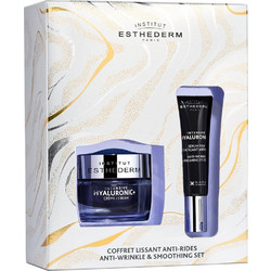 Institut Esthederm Intensive Hyaluronic Anti Wrinkle Smoothing Cream 50ml + Hyaluronic Anti-Wrinkle Refreshing Eye Serum 15ml