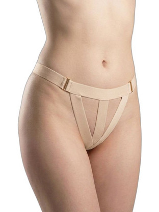Milena By Paris Γυναικείο Sexy String Μπεζ 6962