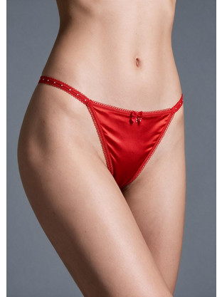 Milena By Paris Γυναικείο Sexy String Κόκκινο 7761