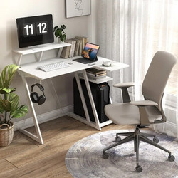 Costway Γωνιακό Gaming Γραφείο Ξύλινο 93x45x107cm CB10957DE-WH