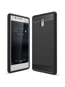 Θήκη Nokia 3 Σιλικόνης TPU Carbon - 3840 - Μαύρο - ΟΕΜ
