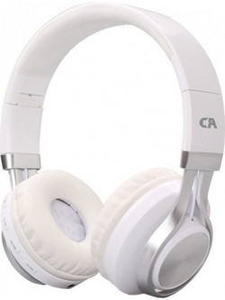 Crystal Audio BT-01 Ενσύρματα & Ασύρματα Bluetooth Ακουστικά Over Ear Λευκά Ασημί