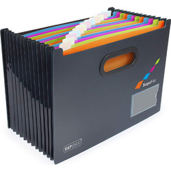 Rapesco A4 SupaFile Desktop Expanding File Organiser Germ Savvy 13 Parts (1489)