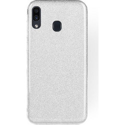 Forcell Shining Back Cover Silver (Galaxy A20 / A30)