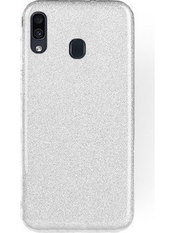 Forcell Shining Back Cover Silver (Galaxy A20 / A30)