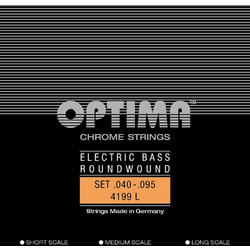 Optima 4199L Σετ 4 Χορδές Ηλεκτρικού Μπάσου Chrome 40-95" Medium Tension 3/4