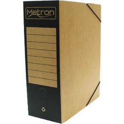 Metron Κουτί αρχείου με λάστιχο οικολογικό ράχη 12cm Κόκκινο