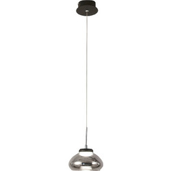 Fabas Luce Arabella Κρεμαστό Φωτιστικό Οροφής Μονόφωτο LED με Θερμό Λευκό Φως Γκρι 3547-40-126