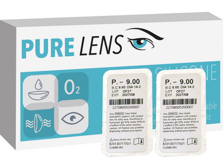 PURE LENS SILICONE ΜΗΝΙΑΙΟΙ ΜΥΩΠΙΑΣ ΥΠΕΡΜΕΤΡΩΠΙΑΣ ΣΙΛΙΚΟΝΗΣ-ΥΔΡΟΓΕΛΗΣ- 2 ΦΑΚΟΙ (Μεμονωμένα τμχ. Χωρίς κουτί)