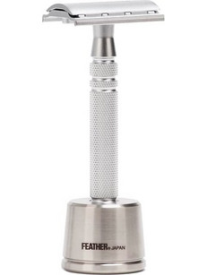 Feather AS-D2S All Steel Double Edge with Stand Ξυραφάκι Ασφαλείας