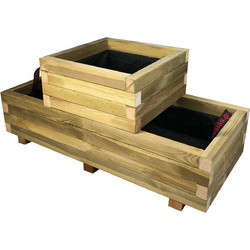 Ζαρντινιέρα δύο επιπέδων Νο1 90x40x40-Tesias Group
