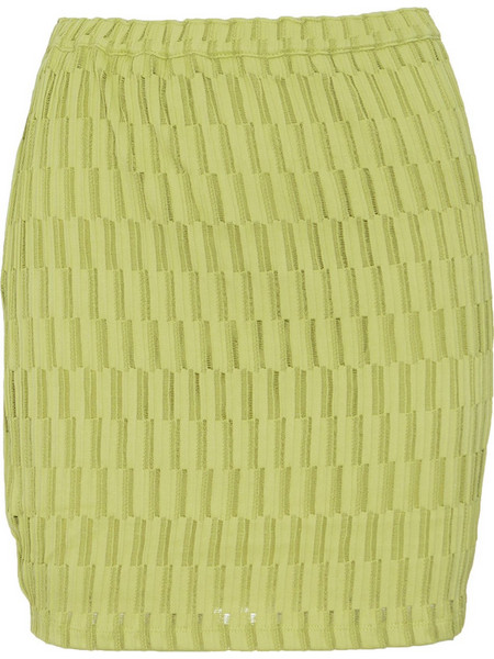 Kendall + Kylie Μίνι Φούστα Υφασμάτινη Ψηλόμεση Pencil Lime KKC.0SR.050.R02
