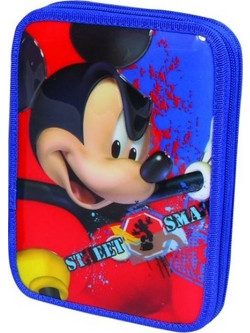 Paxos Mickey Club House Κασετίνα Γεμάτη με 2 Θήκες Μπλε 30121