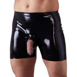 Latex Short with Open Front