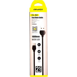Καλώδιο φόρτισης & Data ,Micro Usb, AWEI CL-61, 1m, Μαύρο
