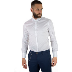 Stefan Ανδρικό Πουκάμισο Βαμβακερό Μακρυμάνικο Slim Fit Λευκό 9056-S/S20