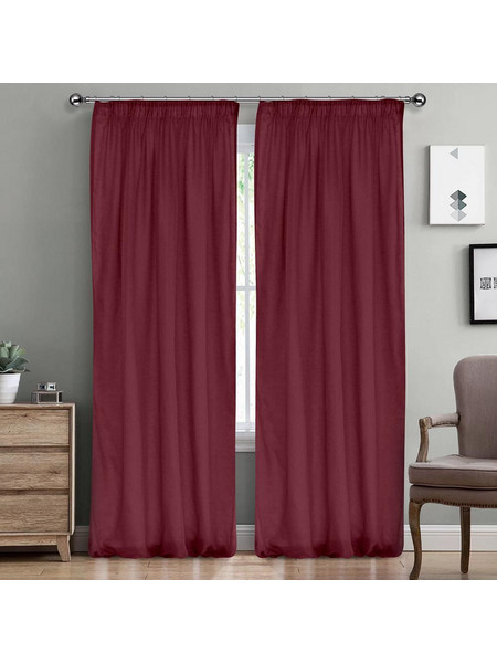 Lino Home Κουρτίνα με Τρέσα 145x295 Line 402 Wine