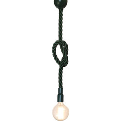 Home Lighting Cords Κρεμαστό Φωτιστικό Οροφής με Σχοινί Μονόφωτο E27 Πράσινο 77-2316 Green