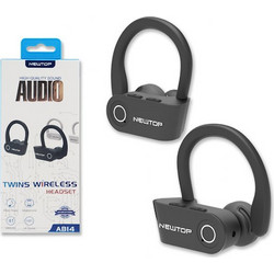 Newtop AB14 Ακουστικά Bluetooth In Ear Black
