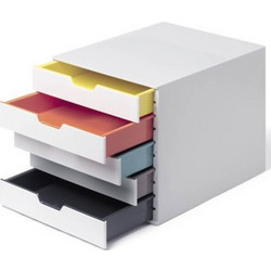 Συρταροθήκη Durable Varicolor Mix 5 White 7625-27