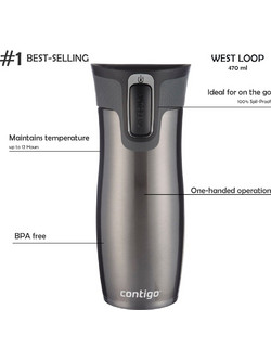 Contigo West Loop Gunmetal 470ml