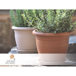 Γλάστρα στρογγυλή Terracotta no 246-56 Φ56x48cm μπεζ άμμου