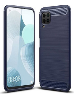 Θήκη για Huawei P40 Lite Carbon Back Cover TPU Σιλικόνης - 5429 - Μπλε - OEM